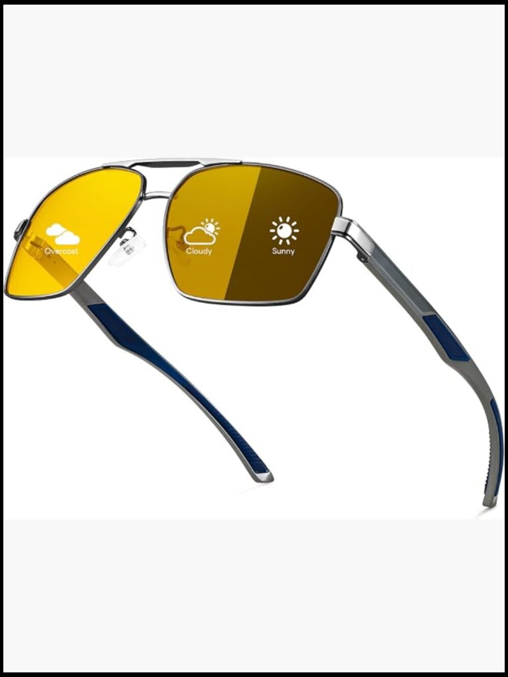 Polarized Photochromic Sunglasses Day Night Driving Safety Glasses